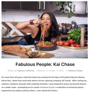 Fabulous California - Fabulous People: Kai Chase