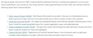 Celebrity Chef Kai Chase Unveils Creations By Kai