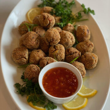Vegan Black Eyed Pea Fritters by Chef Kai Chase