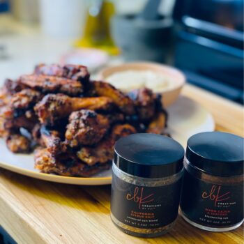"CBK" Rustic Rubbed Party Wings