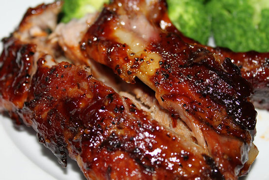 RUSTIC RUBBED BABY BACK RIBS WITH CITRUS-CHIPOTLE BBQ SAUCE